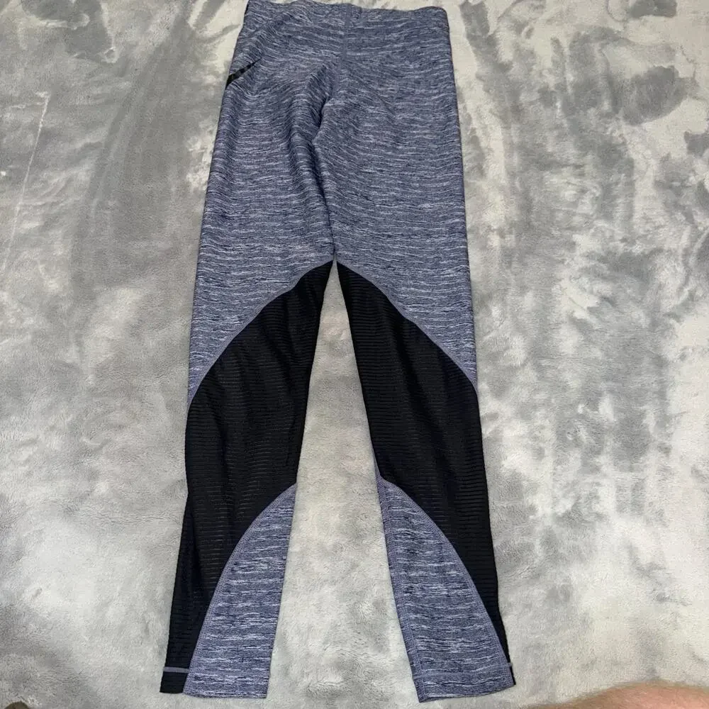 Nike Pro Leggings Navy Heather Mesh Panel Women's XS Dri-Fit